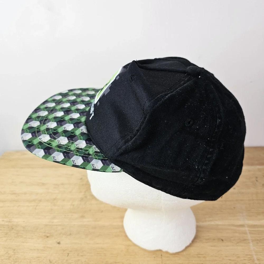 Minecraft Creeper boys/girls‎ Baseball Cap Hat Youth Size OSFM Black Green